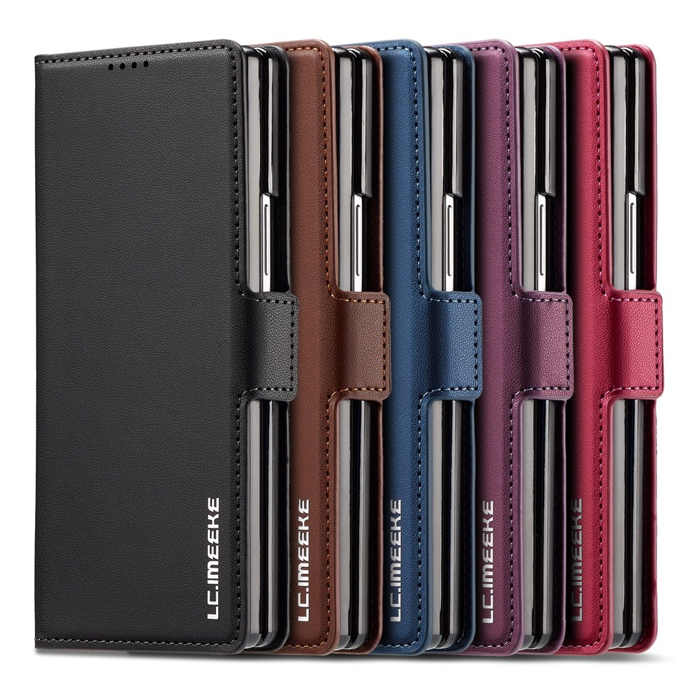 กันกระแทกแฟชั่นหรูหราออกแบบกรณี Z พับ 7 6 5 4 3 หนังคลาสสิกสําหรับ Samsung Galaxy Z Fold7 Z Fold6 Z Fold5 Fold4 Fold3 พร้อมช่องใส่การ์ดเคสโทรศัพท์
