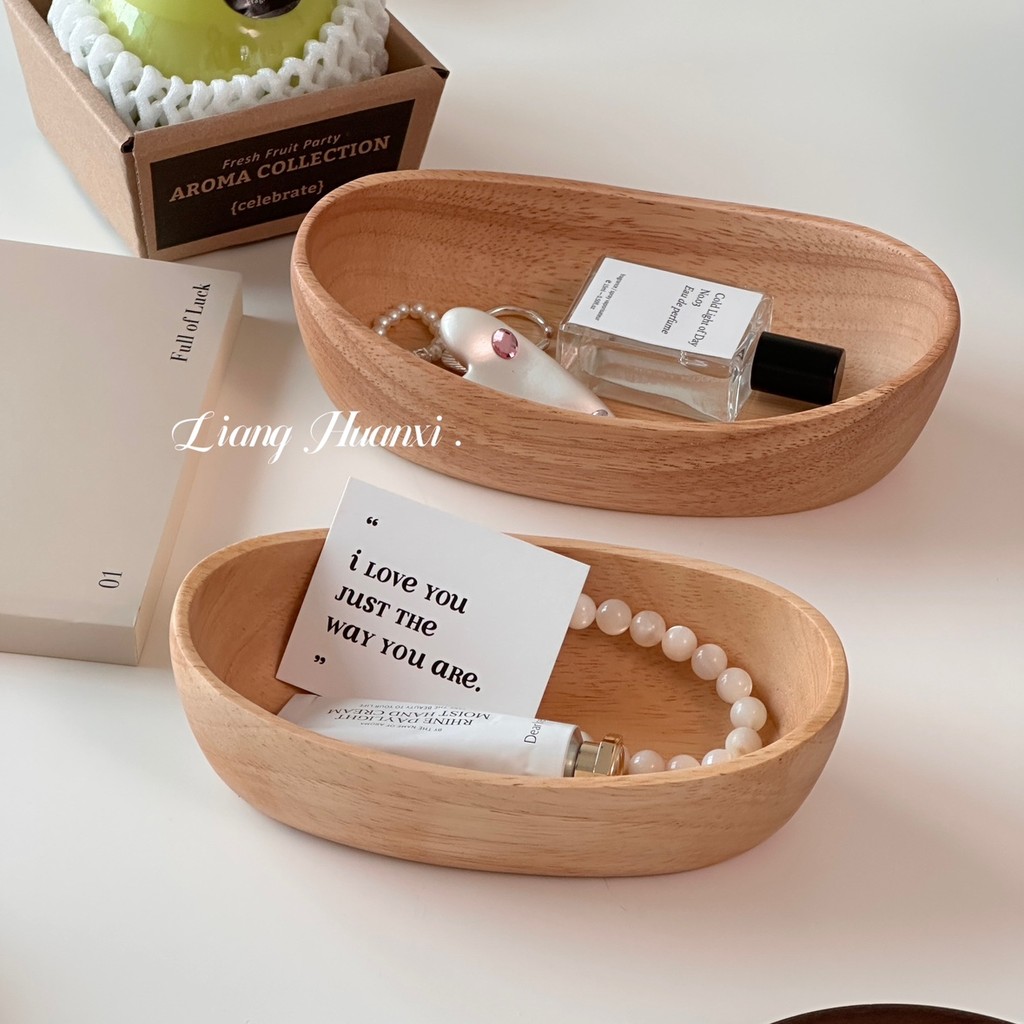 Dreamerhouse ไม้เดสก์ท็อปถาดเครื่องประดับกล่องเก็บขนาดเล็กถาดรูปเรือ Entrance Key Sundries ถาด