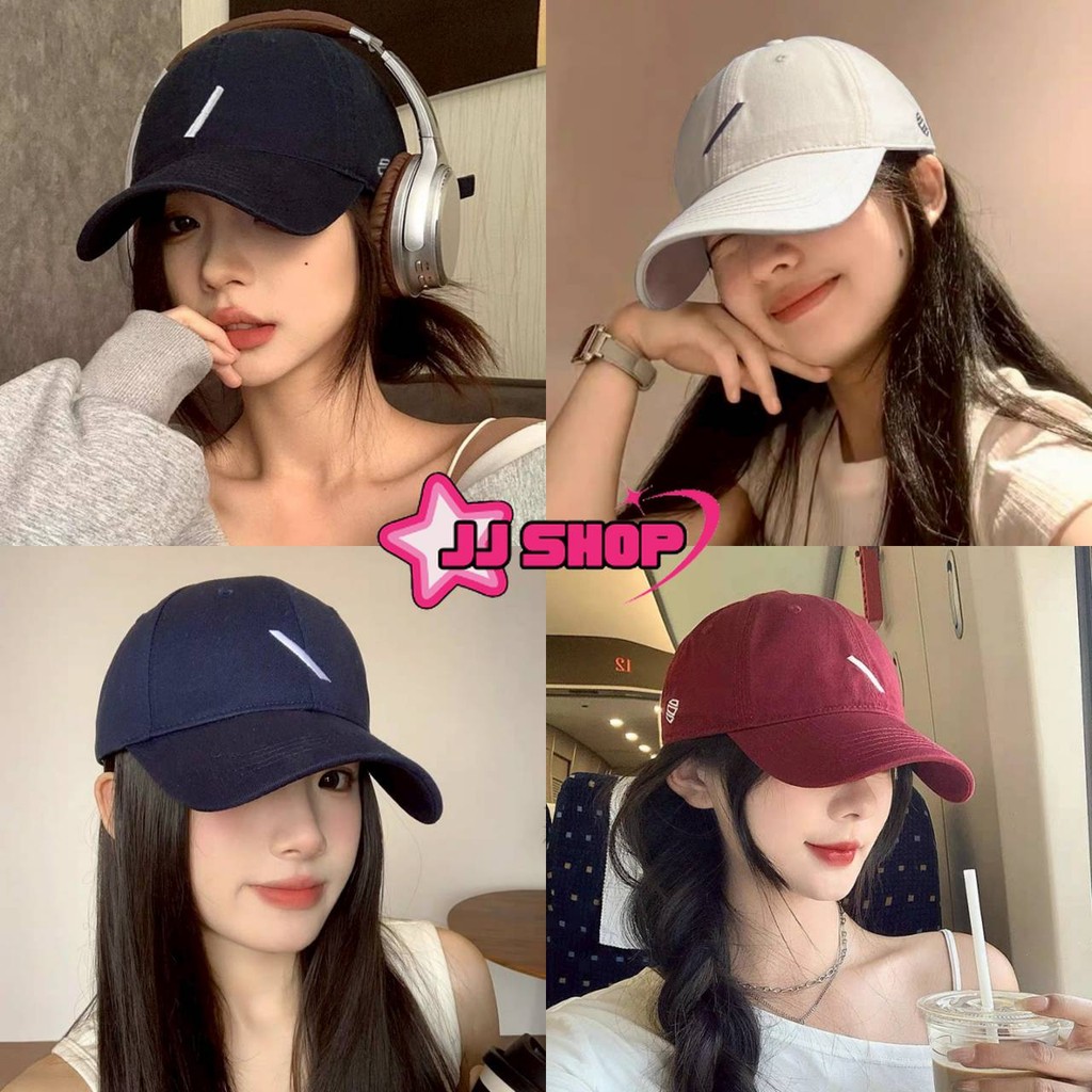 JJ Shop​💜พร้อมส่ง หมวกแก๊ป Caps กันแดด ปีกหน้า สายปรัลด้านหลังน่ารักมาก "MK-9"