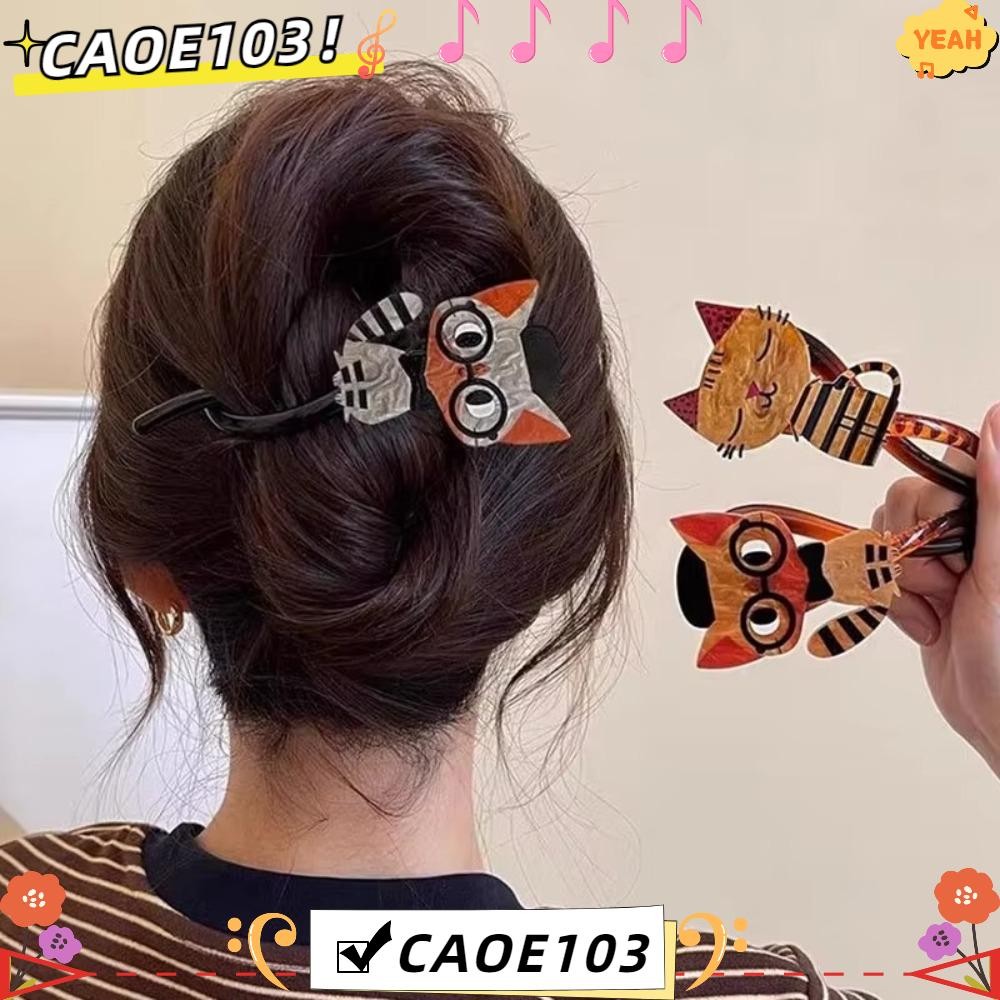 Caoe103 กิ๊บติดผมบิด,การ์ตูนแมวอุปกรณ์เสริมผม Barrette Hairpin,น่ารักสาว Headwear แต่งหน้าเครื่องมือผมยาวผู้ถือผู้หญิงของขวัญ ราคา ถูกที่สุด ดีลบีเคเค