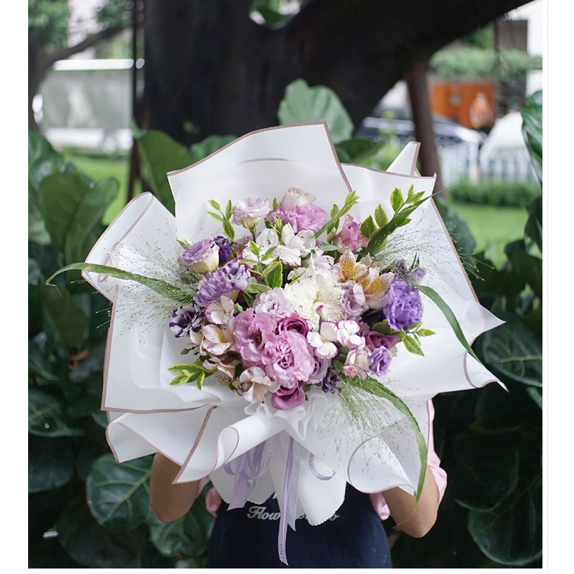 กระดาษห่อช่อดอกไม้ กันน้ํา สีทอง 20แผ่น/pack ขนาด58*58cm กระดาษห่อช่อดอกไม้ ห่อของขวัญ กระดาษห่อดอกไม้ - รูปที่ 3