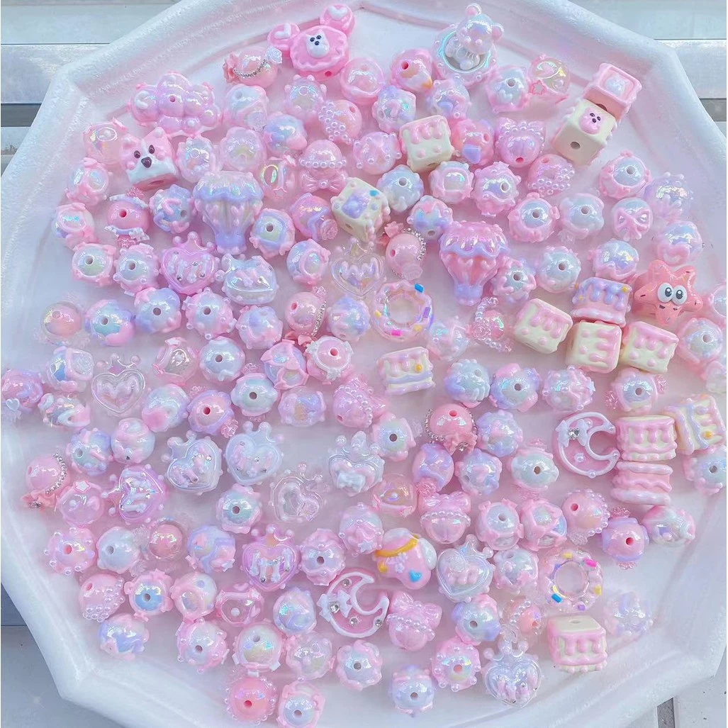 16มิลลิเมตรผสมสี10ชิ้นหนักน้ํามันอะคริลิมือวาดลูกปัด ทําเอง ห่วงโซ่โทรศัพท์มือถือรถแขวนอุปกรณ์เสริม