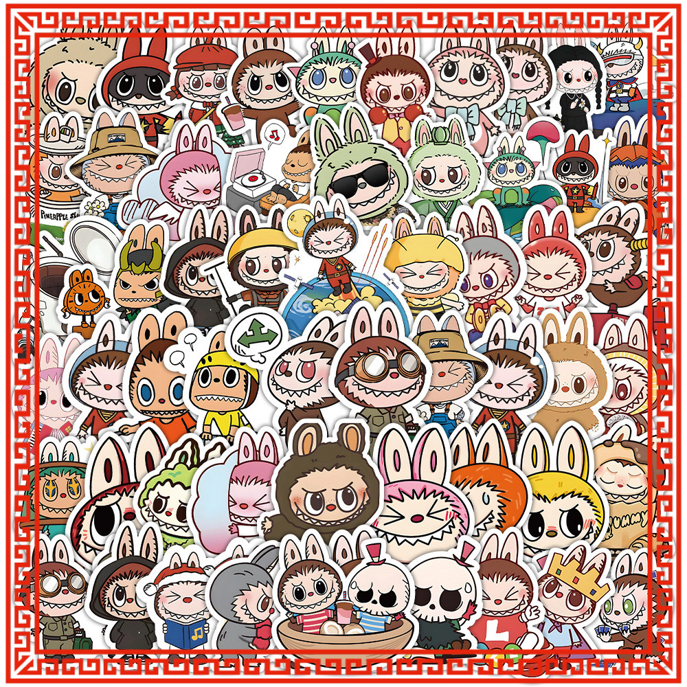 ฟรีสติ๊กเกอร์---สติ๊กเกอร์ลาบู สติ๊กเกอร์ตกแต่ง labubu รูปแบบเพิ่มเติม ใส่รหัสร้านค้า