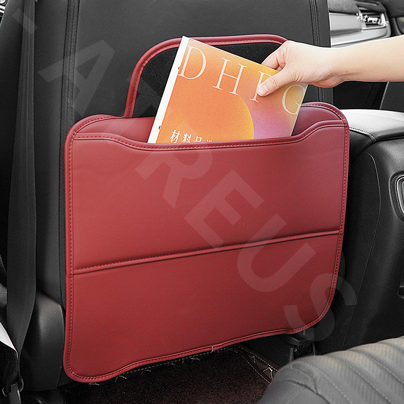 Mazda เครื่องหนัง แผ่นรองเบาะรถยนต์ ป้องกันการเตะ กันน้ำ เบาะหลังรถฝาครอบป้องกัน มีถุงเก็บของ 2 3 CX5 CX30 CX8 CX3 Mazda2 6 5 CX9 BT50