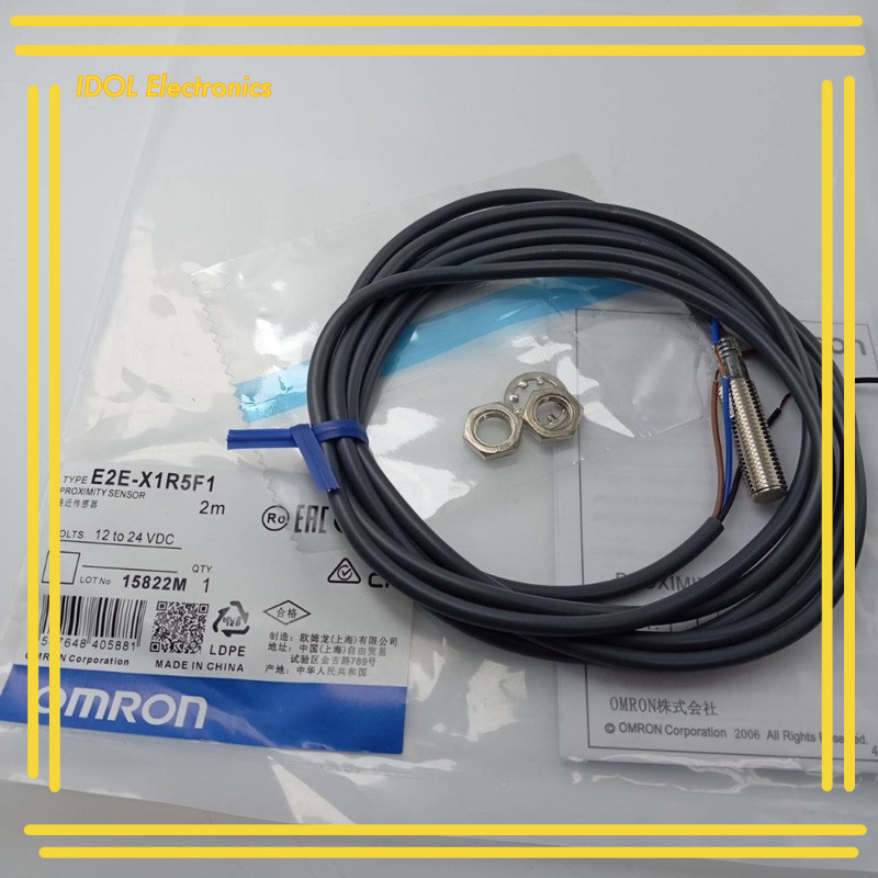 ราคาถูก! E2E-X1R5E1-Z E2E-X1R5E1-Z sensor เซ็นเซอร์ จับโลหะ 3สาย ชนิดNPN-NO Size 8 มิล หัวมิด 12-24V