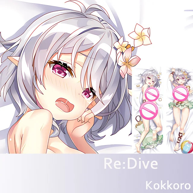 อะนิเมะ Re:Dive Kokkoro Dakimakura ฝาครอบเจ้าหญิงเชื่อมต่อเครื่องแต่งกายปลอกหมอนสาวน่ารัก Hing Body หมอน