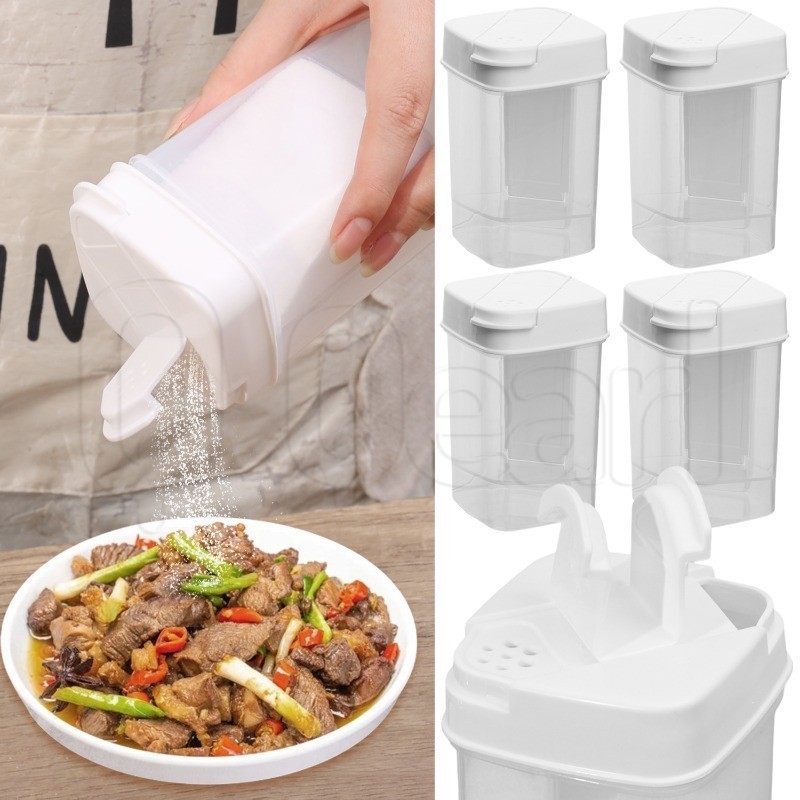 ขวดปรุงรสฝาคู่-กล่องปรุงรสใส-ผงเครื่องเทศโถพริกไทยปั่น-ขวดใส่เครื่องปรุงลํากล้องขนาดใหญ่-ภาชนะใส่เครื่องปรุงบาร์บีคิว-ขวดเก็บเครื่องเทศในครัว