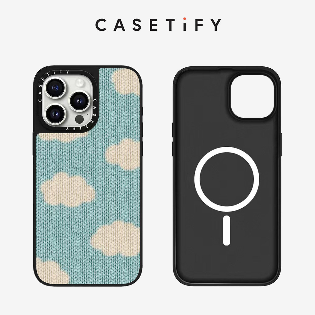 กระจกแม่เหล็ก Blue sky พร้อมเมฆ Hard Anti fall เคสโทรศัพท์สําหรับ iPhone 17 Pro Max 17Air 16 Pro Max 15 14 13 กรณี Anti การสั่นสะเทือนอะคริลิคปลอก