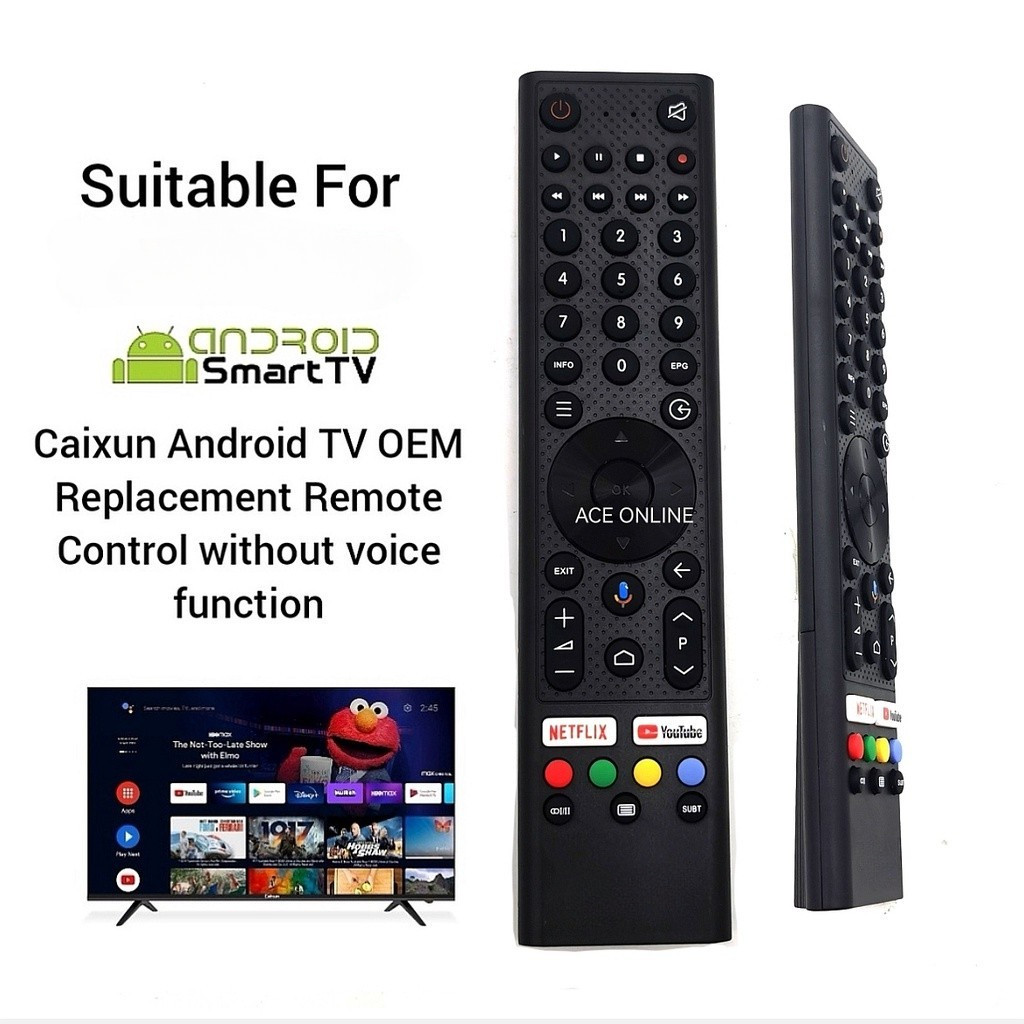 Aiwa Android TV OEM รีโมทคอนโทรลทดแทนโดยไม่มีฟังก์ชั่นเสียง