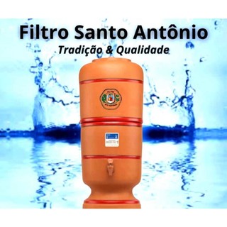 Filtro de Barro Santo Antônio 6L (3L+3L): Conjunto Completo + Boia