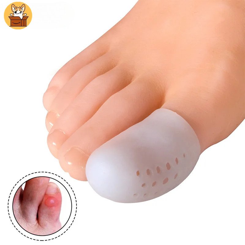 Am-az2pcs Soft Breathable Big Toe Protector ซิลิโคน Toe Covers Tube พร้อมรูสําหรับข้าวโพด, แคลลัส, พุพอง, Toe Separators
