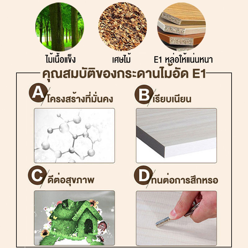 WISE  ตู้เสื้อผ้า ราวแขวนผ้า พร้อมชั้นวาง สามารถประกอบเองได้ง่ายๆ DIY ชั้นแขวนเสื้อผ้า rack ราวแขวนเสื้อผ้า - รูปที่ 6