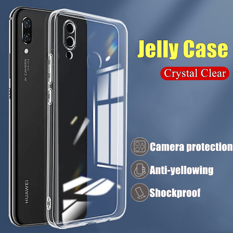 สําหรับ Huawei P20 Lite Nova 3e ANE-L21 L22 L23 LX1 LX2 LX3 LX2J HWV32 กล้องป้องกันซิลิโคนโปร่งใสฝาครอบ Yellowing-Resistant คริสตัล Clear Jelly กรณี