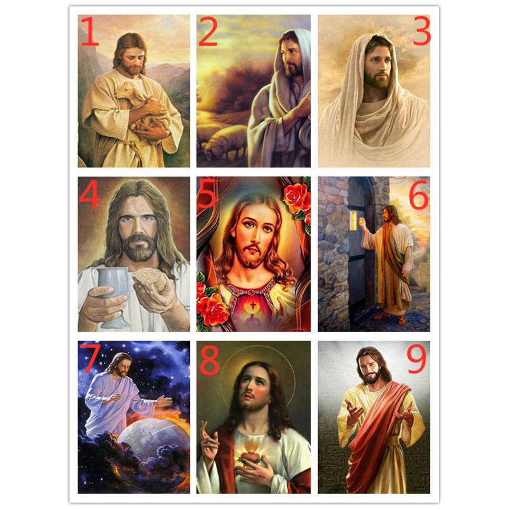 Zet ศาสนา 5D DIY ภาพวาดเพชรพระเยซูคริสต์เพชรเย็บปักถักร้อยปักครอสติสสามารถปรับแต่ง Q800 ZE77