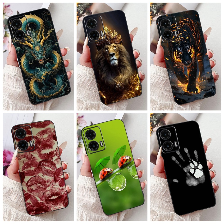 Cool การ์ตูนสําหรับ Motorola Moto G85 5G/Moto G35 5GกรณีDragon Lionรูปแบบซิลิโคนอ่อนนุ่มฝาครอบโทรศัพ
