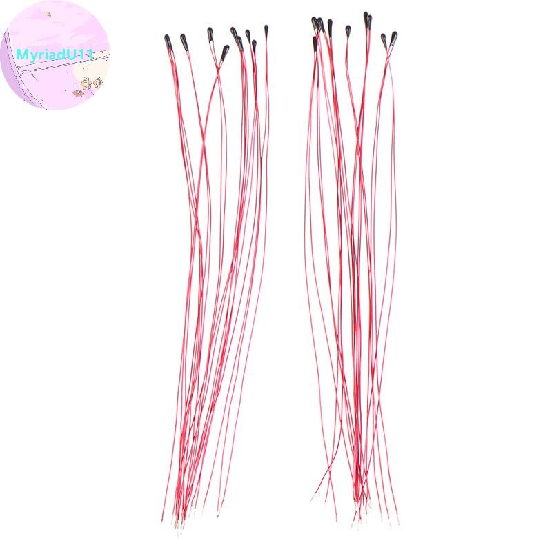 MyriadU 10PCS NTC Thermistor ตัวต้านทานความร้อน MF52B 10K 100K Probe สาย B3470 B3380 B3950 B3435 B 4