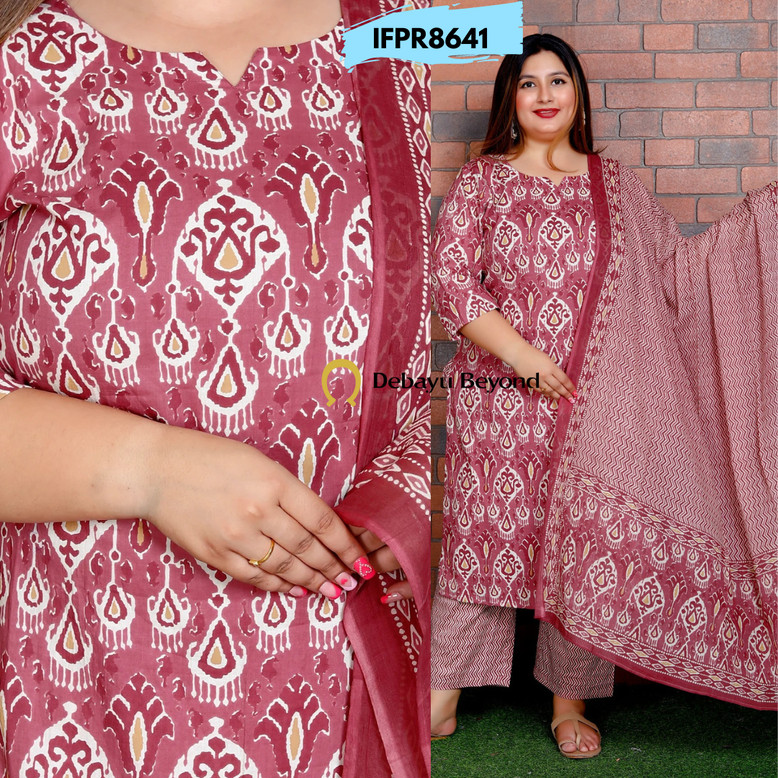 [4XL & 7XL] Kurti Plus Size สุดพิเศษพร้อมด้านล่างและ Duptta