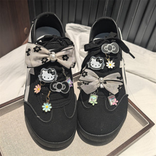 ตาข่ายโบว์เชือกผูก น่ารัก สำหรับรองเท้า พร้อมดอกไม้เดซี่และเ…