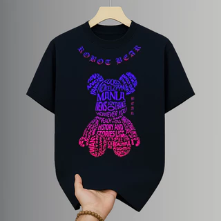 เสื้อยืด 3ตัว เสื้อยืดผู้ชาย สกรีนลายหมีสุดเท่ oversize t-shirt เสื้อยืดสตรีทแฟชั่นสุดฮิต คอกลมแขนสั้น ฮิปฮอปเมกาเท่ๆ