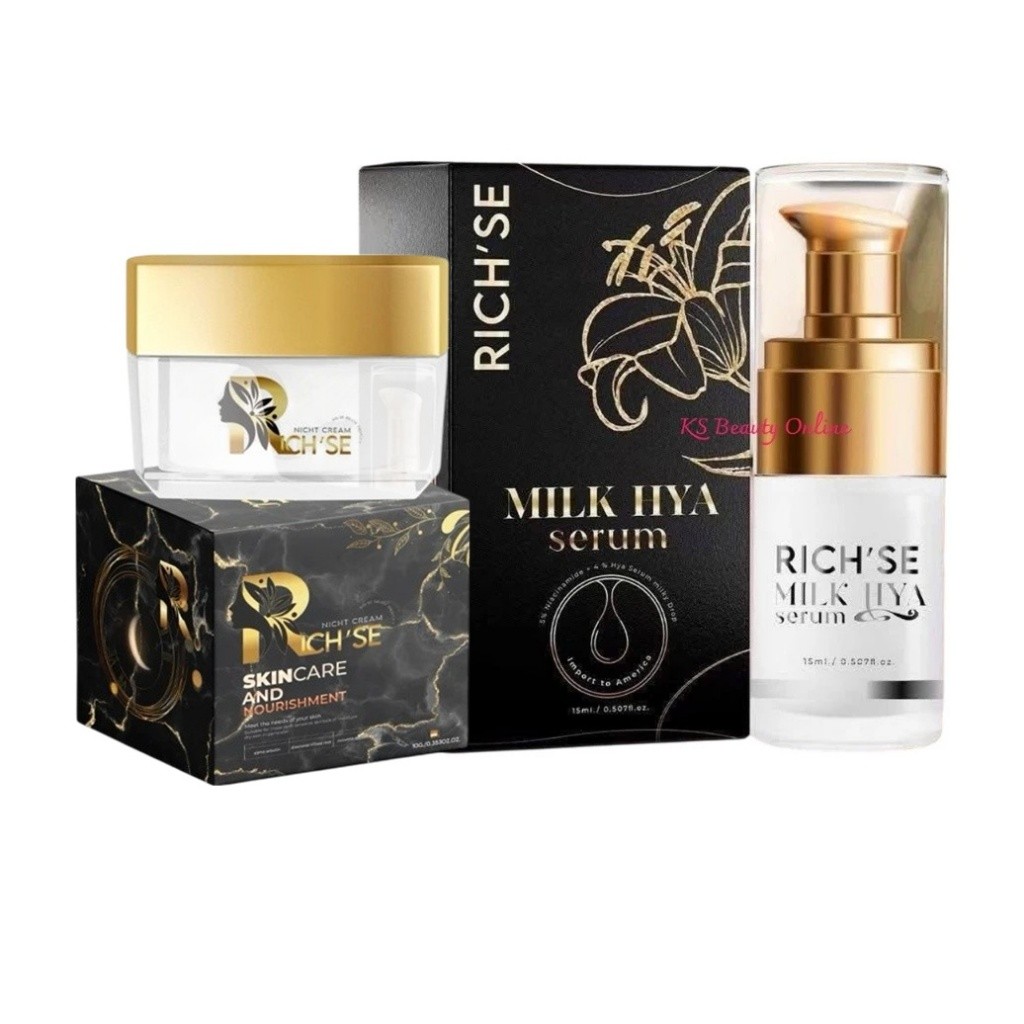 เซรั่มริซเซ่ /ไนท์ครีมริซเซ่ Rich'Se Milk Hya / Rich'Se Nght Cream