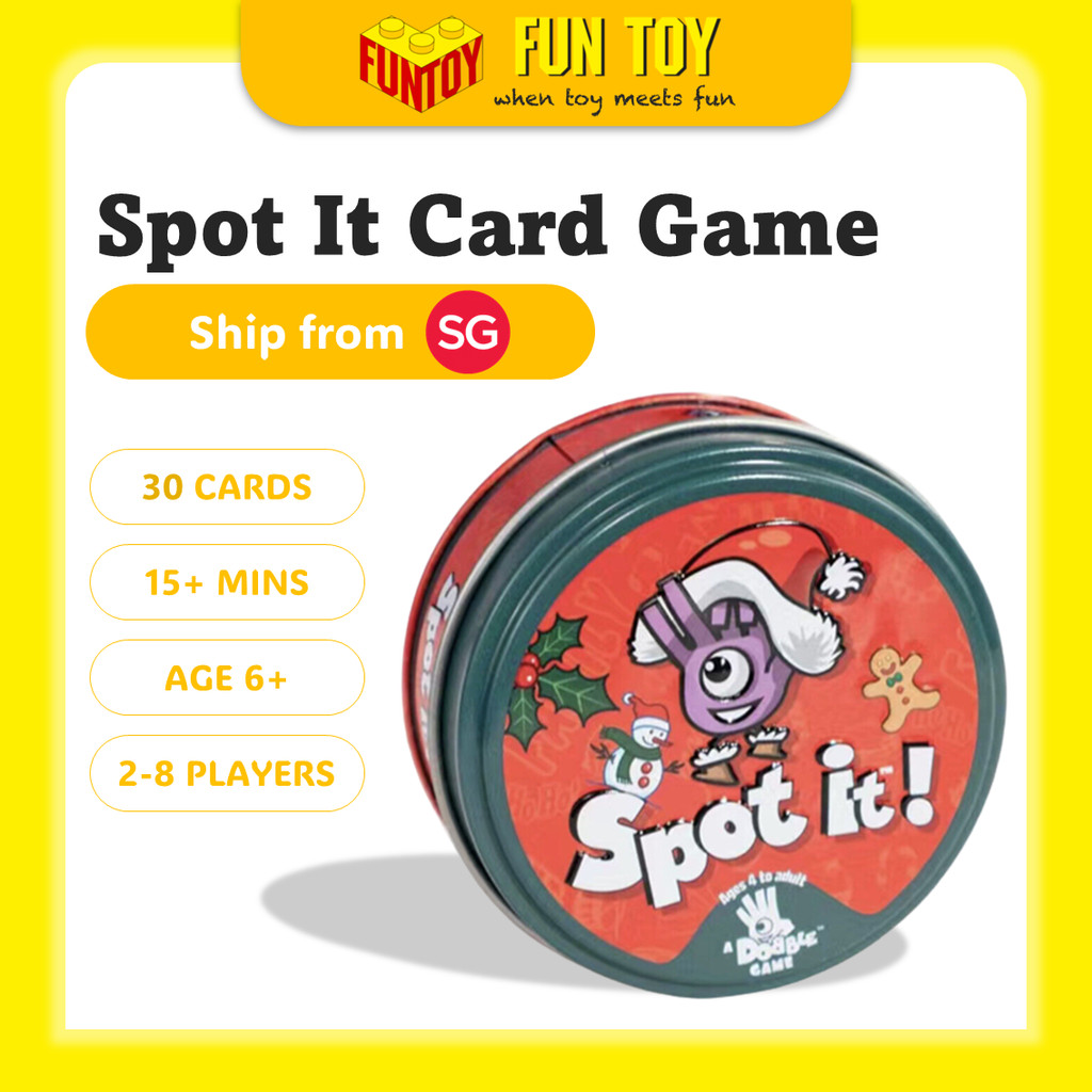 (FunToy SG) จุดมัน! Christmas - Dobble Kids Birthday Party Card - Party Game 2-6+ Players Age 6+