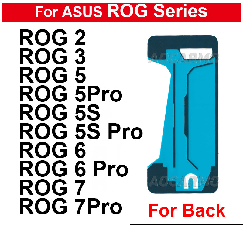 สําหรับ ASUS ROG โทรศัพท์ 5 5S 6 7 Pro 2 3 ZS673KS ปกหลังกาว Rog5 ROG3 ZS660KL ด้านหลังสติกเกอร์กาวเทป