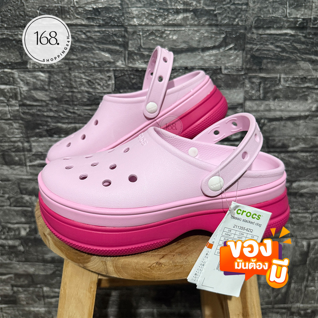 รองเท้า Croocs clas-sic stac-ked รุ่นแตะแบบสวม ผู้หญิง 36--40 สินค้ามีพร้อมส่ง