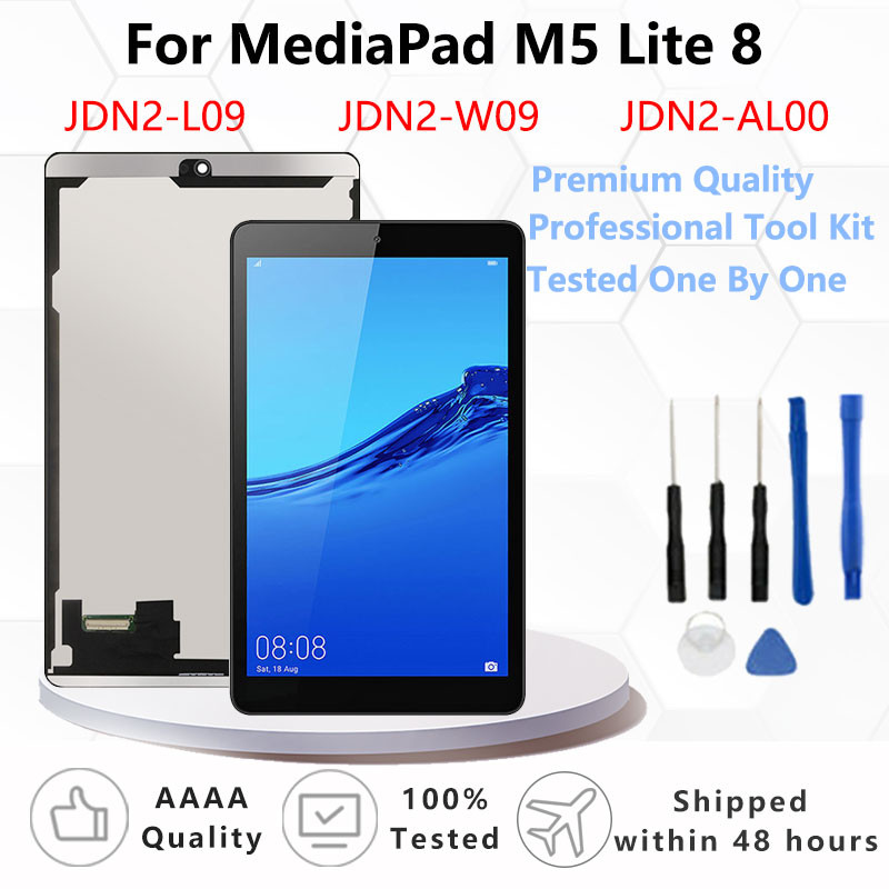 ใหม่ 8.0 นิ้วสําหรับ Huawei Mediapad M5 Lite 8 2019 JDN2-W09 JDN2-AL00 JDN2-L09 จอแสดงผล LCD Touch S