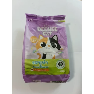 [[จำนวน 12 ถุง ]] อาหารเม็ดแมว DEENEE CAT โปรตีนสูง 26% ไม่เติมเกลือ ขนสวย ลดกลิ่นมูล หอมมาก ขนาด 400 กรัม