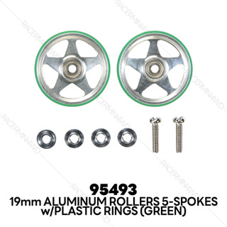 TAMIYA 95493 19mm Aluminum Rollers (5-Spokes) w/Plastic Ring…