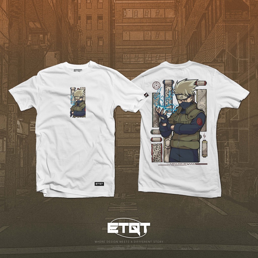 ⛑  HOT Anime Shirt - Unisex - ETQT Worldwide - Naruto - Kakashi Hatake v5 Unisex เสื้อยืดผู้ชาย