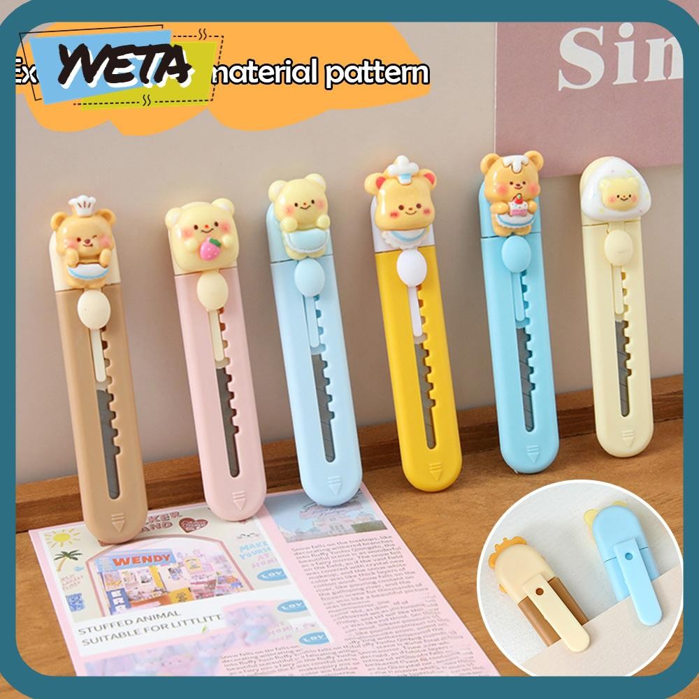 เครื่องมือตัดกระดาษ ใช่แล้ว, เครื่องตัดหมีเนยพลาสติกเรซิน, เครื่องใช้สํานักงานโรงเรียนน่ารักการ์ตูนหดที่เปิดจดหมาย