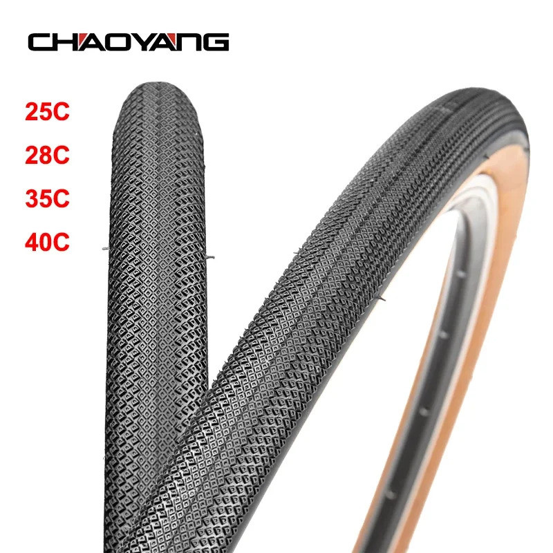 Chaoyang ARISUN ยางรถจักรยาน 700C 700x25/28/35/40C ยางจักรยานเสือหมอบ 60TPI ป้องกันการเจาะกรวดขี่จักรยาน tyre ประเภทลวดขอบสีเหลือง