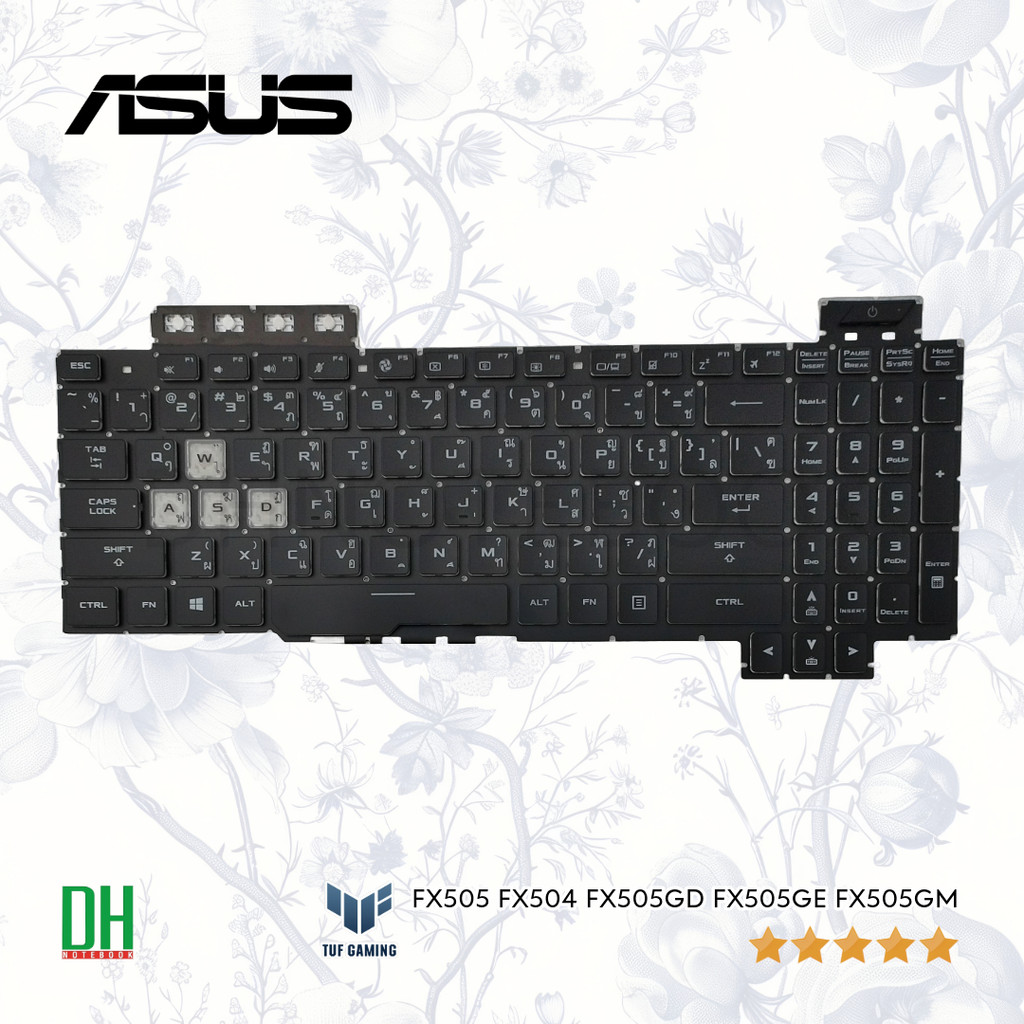 คีย์บอร์ด ASUS สำหรับเกมมิ่ง ASUS TUF Gaming FX505, FX80, FX86 RGB Backlit 0KNR0-661PUS00