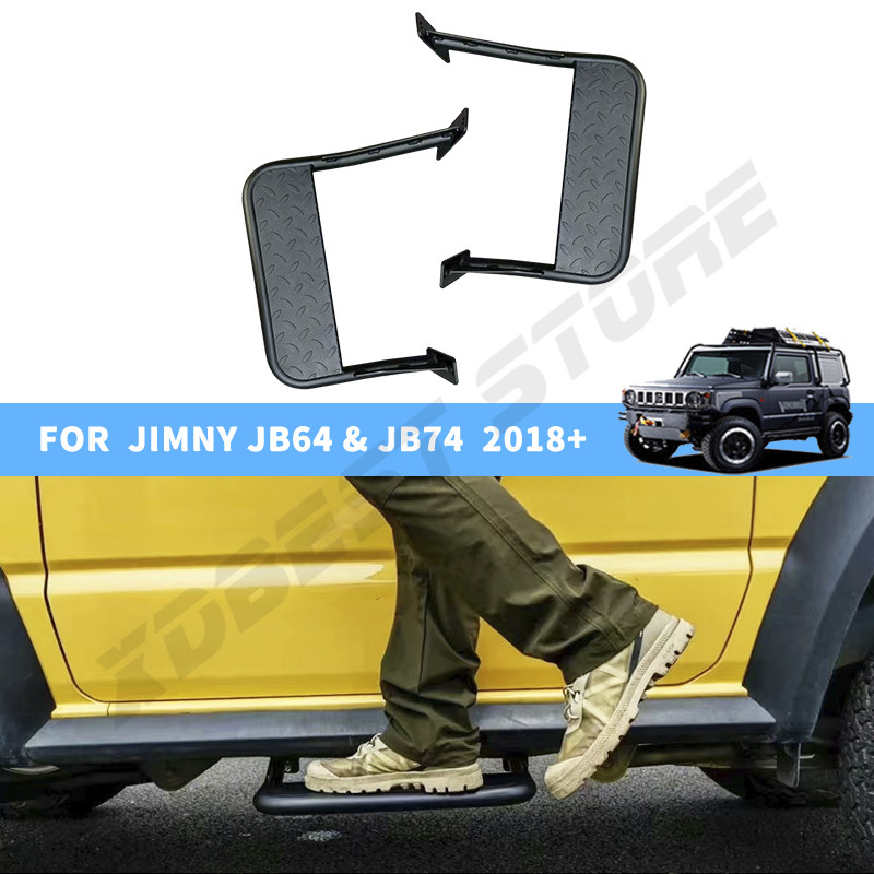 Jimny อุปกรณ์เสริมด้านข้างขั้นตอนเท้าเหยียบวิ่งบอร์ด mini Sidesteps สําหรับ Suzuki JB64 JB74 2019-20