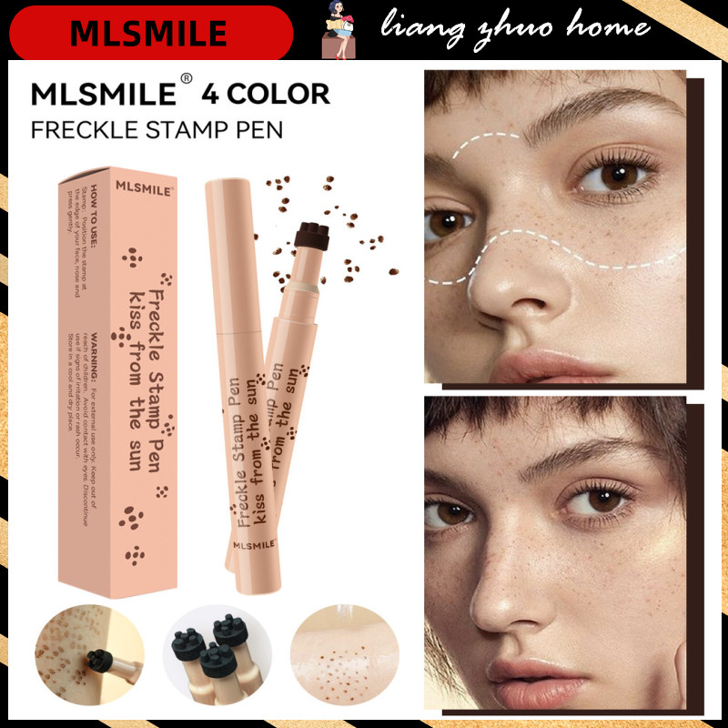 Mlsmile ธรรมชาติ Freckle ปากกากันน้ําสีน้ําตาล/Dark Eyeliner Dot Spot ปากกาเครื่องสําอาง Long-Lasting แต่งหน้าเครื่องมือ