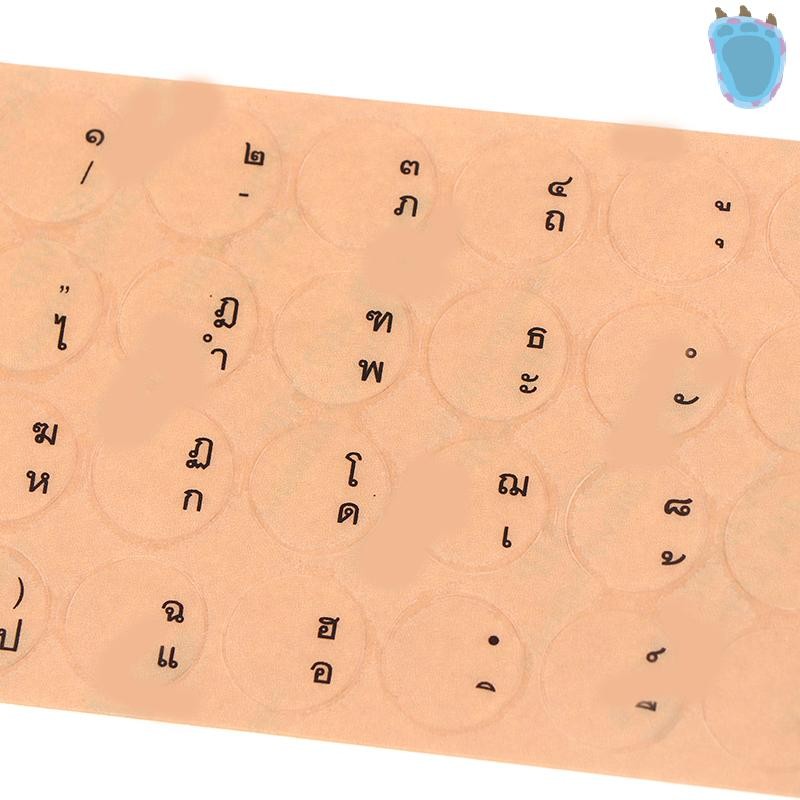 [PA] สติ๊กเกอร์ใสทรงกลม PC Desktop Keyboard Matte Sticker Thai Full Keyboard TH