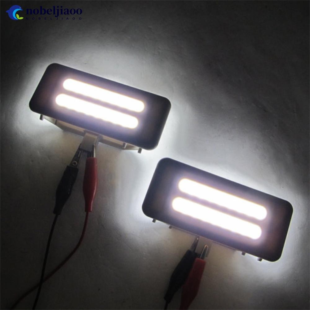NOBELJIAOO 1PC รถ LED ภายใน Sun Visor Vanity กระจกโคมไฟอ่านสําหรับ BMW X5 E70 X3 F25 E90 E91 E92 E60