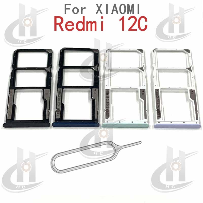 สําหรับ Xiaomi Redmi 12C ซิมการ์ดถาดผู้ถือช่องเสียบการ์ด Reader SD Slot อะแดปเตอร์อะไหล่ – โปรปัง