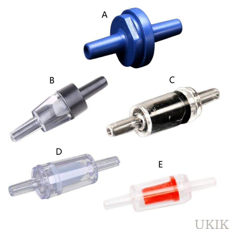 Ukik Aquarium One Way Check สําหรับวาล์วสําหรับสายออกซิเจนหลอดปลาสําหรับถัง Acc