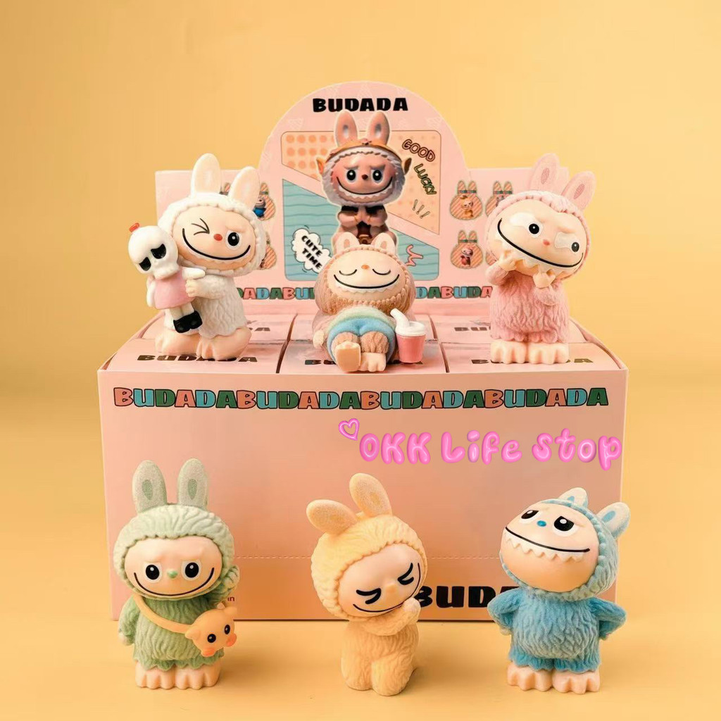 OKK Life Stop(A018)*พร้อมส่งในไทย*กล่องโมเดลการ์ตูนLA BU BU สะสมตั้งโชว์ น่ารัก เป็นยางซิลิโคน