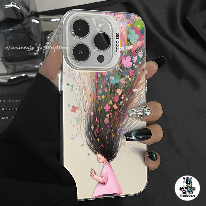 ภาพวาดสีน้ำมัน เคสไอโฟนหรูหราไฮโซ For iPhone 11 13 12 14 15 16Pro 8P 7P X XR XS Max SEเคสโทรศัพท์ กันกระแทก ป้องกันการตก