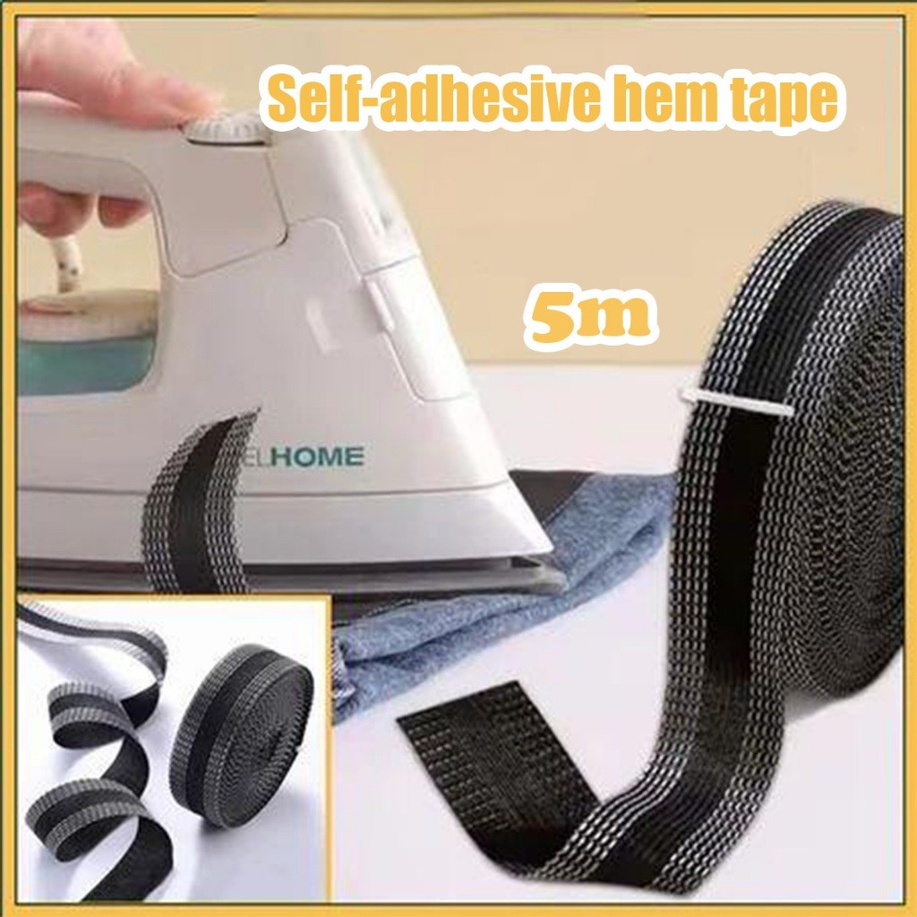 1M 5M เทปรีดติดขอบกางเกง เทปมีกาวในตัว อุปกรณ์เย็บผ้าเอง DIY - รูปที่ 4