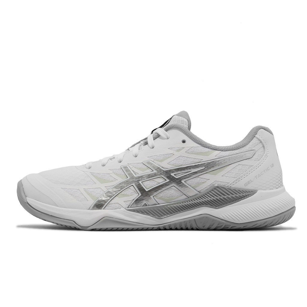 รองเท้าวอลเลย์บอล Asics GEL-tactic 12 สีเงิน แบบตัดต่ำ สำหรับผู้ชายและผู้หญิง ขนาดกลาง [ACS] 1072a 0