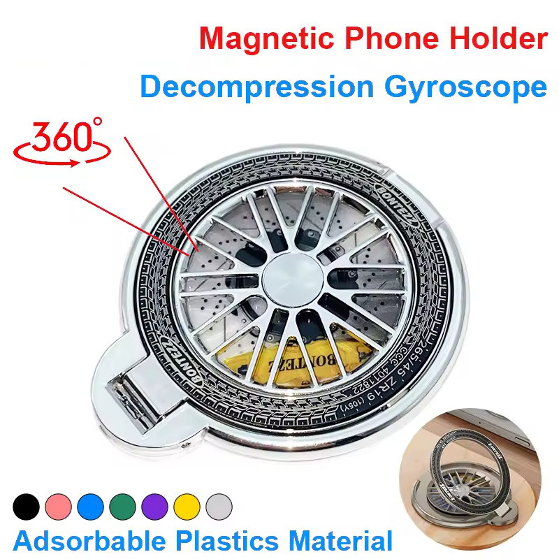 2025 ใหม่ Decompression gyroscope แม่เหล็กดูดที่วางโทรศัพท์สําหรับ MagSafe ขาตั้งโทรศัพท์มือถือแบบพกพา Grip ขาตั้งแหวนนิ้ว