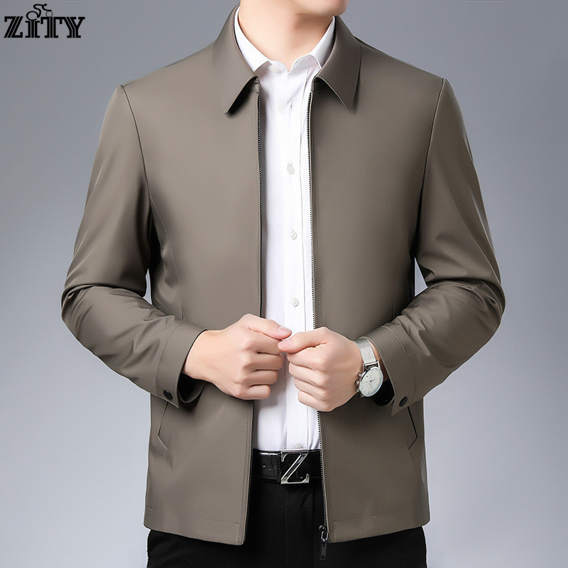 ZITYชายเสื้อแจ็คเก็ตลำลองอย่างเป็นทางการอัพเกรดเครื่องบินทิ้งระเบิดสไตล์เกาหลีน้ำหนักเบาออกแบบเสื้อแจ็คเก็ตบาง