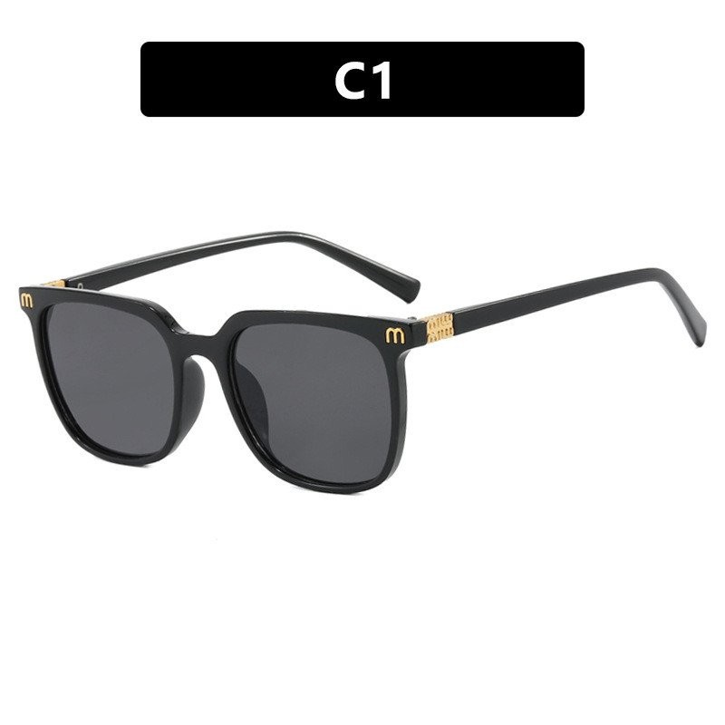 แว่นกันแดด แว่นกันแดดป้องกันรังสี UV แฟชั่นบุคลิกภาพ Xiaohongshu ทันสมัย แว่นกันแดดทรงสี่เหลี่ยม 5H8I - รูปที่ 4