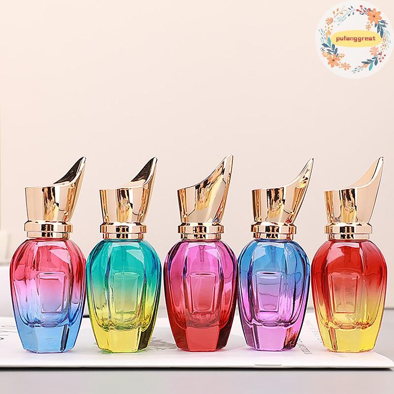 Pufanggreat ขวดน้ําหอม 30ML 50ml แก้วที่มีสีสันขนาดใหญ่ความจุน้ําหอม Atomizer ความจุสูงคอนเทนเนอร์ที่ว่างเปล่าแบบพกพารีฟิล TH