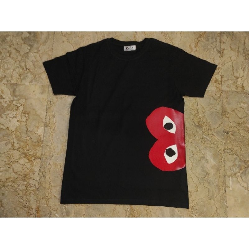 เสื้อยืด CDG สกรีนด้านข้าง เสื้อยืด Play cdg พิมพ์ลายด้านข้าง