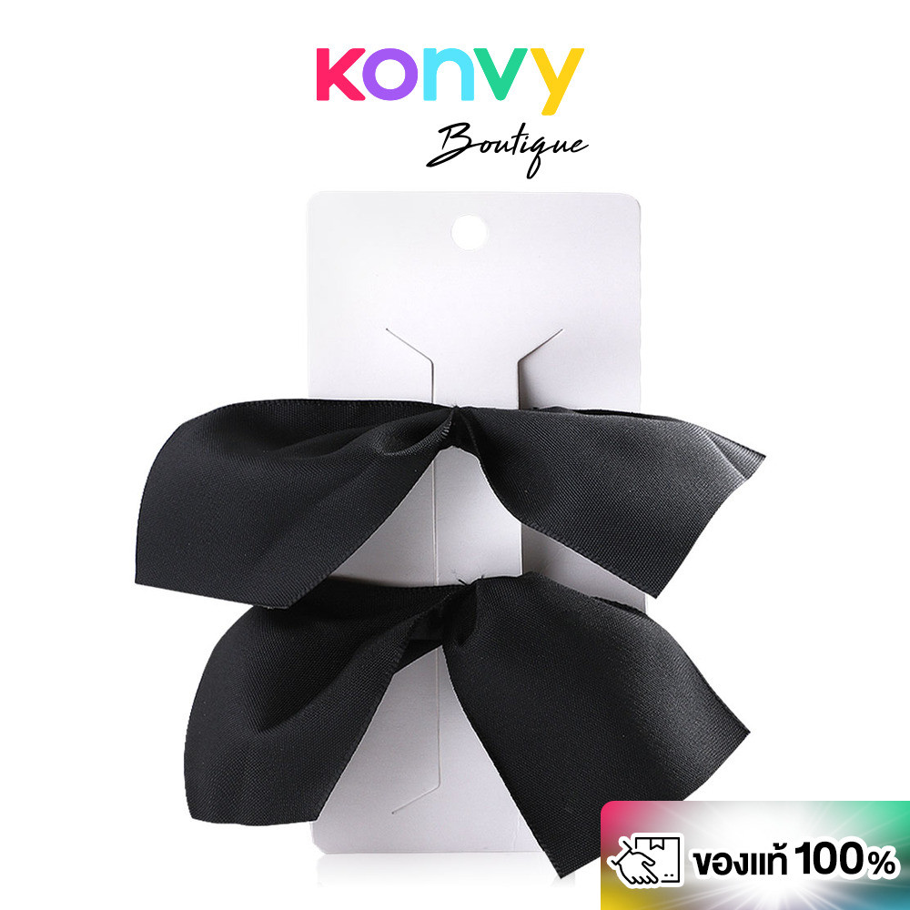 Konvy Bow Clip 2pcs #Black.